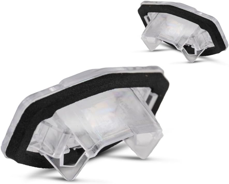 KarParts360 For Acura TSX 2009 10 11 12 13 2014 License Plate Light Driver And Passenger Side | Pair | Rear | Lens and Gasket | ABS Plastic | Replacement For HO2875100 | 34103SNB003, 34106SNBA01