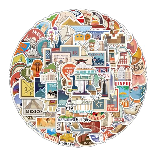 Lithyc 100 Piezas Pegatinas para Maletas - Pegatinas para