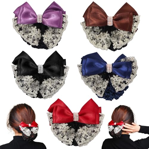 Vctitil 5 Pcs Hair Snood con Moño, Cobertura Profesional para Moño de Pelo miniatura 1