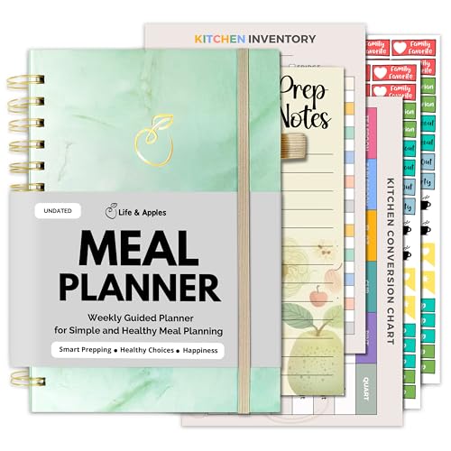 Life & Apples Meal Planner with Grocery List – Undated