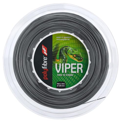 Polyfibre Viper cordage tennis gris en bobine de 200m pour joueur exigeant sur le court.