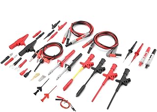 Essential Multimeter Probe Test Leads Kit - BNC Test Cable Replaceable Test Set - Pluggable Probes Included - 15 in 1 Test Kit for Accurate Measurements