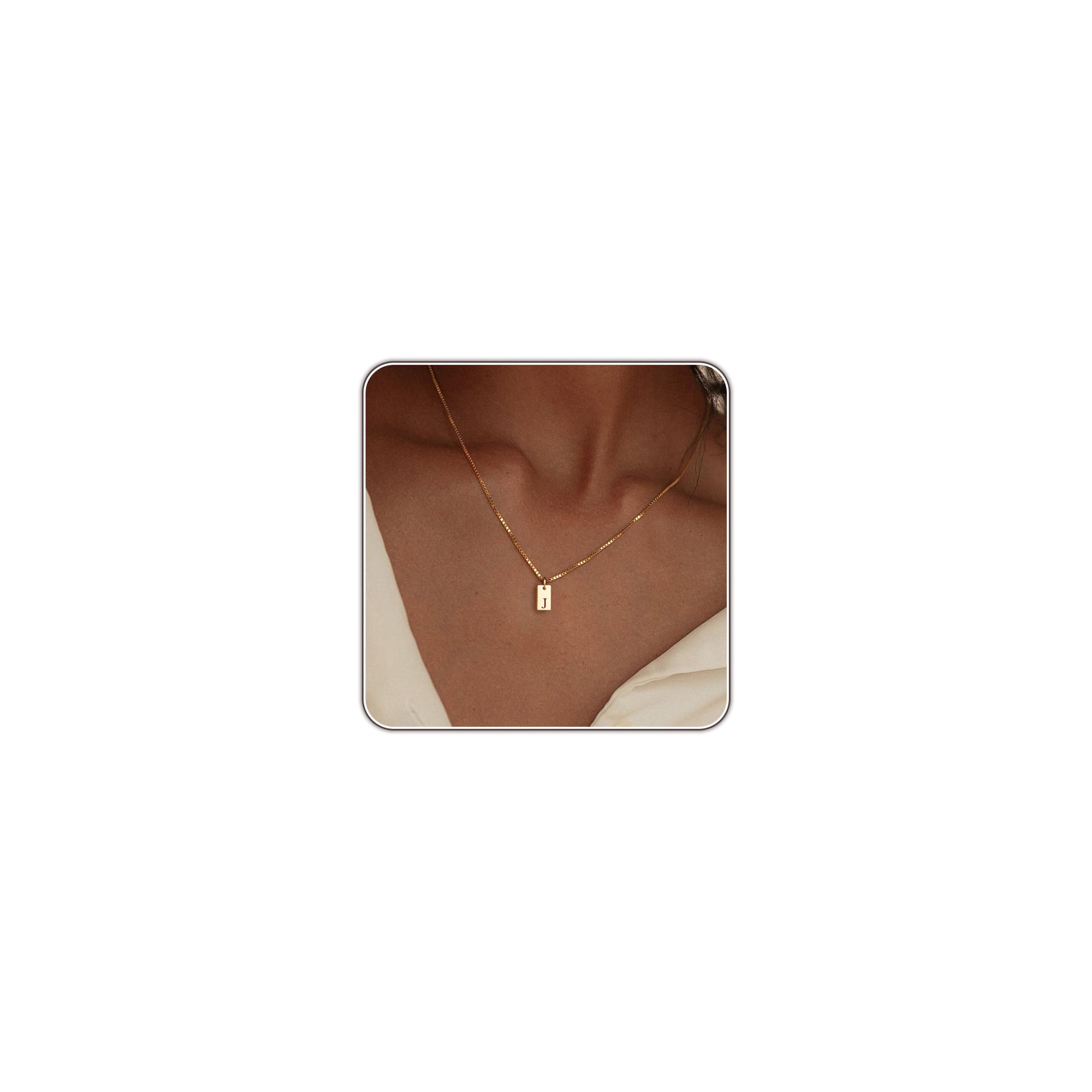 Initial Necklaces for Women 14K Gold Plated Letter Necklace Dainty Waterproof Pendant Necklace Personalized Gifts Trendy Gold Jewelry