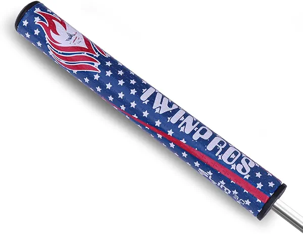 Iwinpros Golf Putter Grip Size 2.0, Lightweight Non-slip Golf Grip, Textured Comfort Design for Superior Control, Durable Golf Grips for Golf Enthusiasts, USA Flag Pattern Series