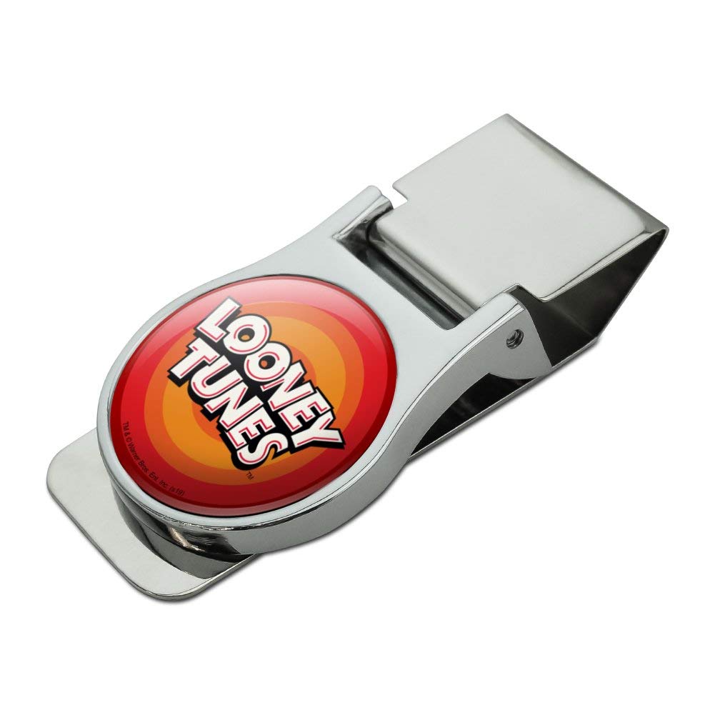 GRAPHICS & MORE Looney Tunes Logo Satin Chrome Plated Metal Money Clip