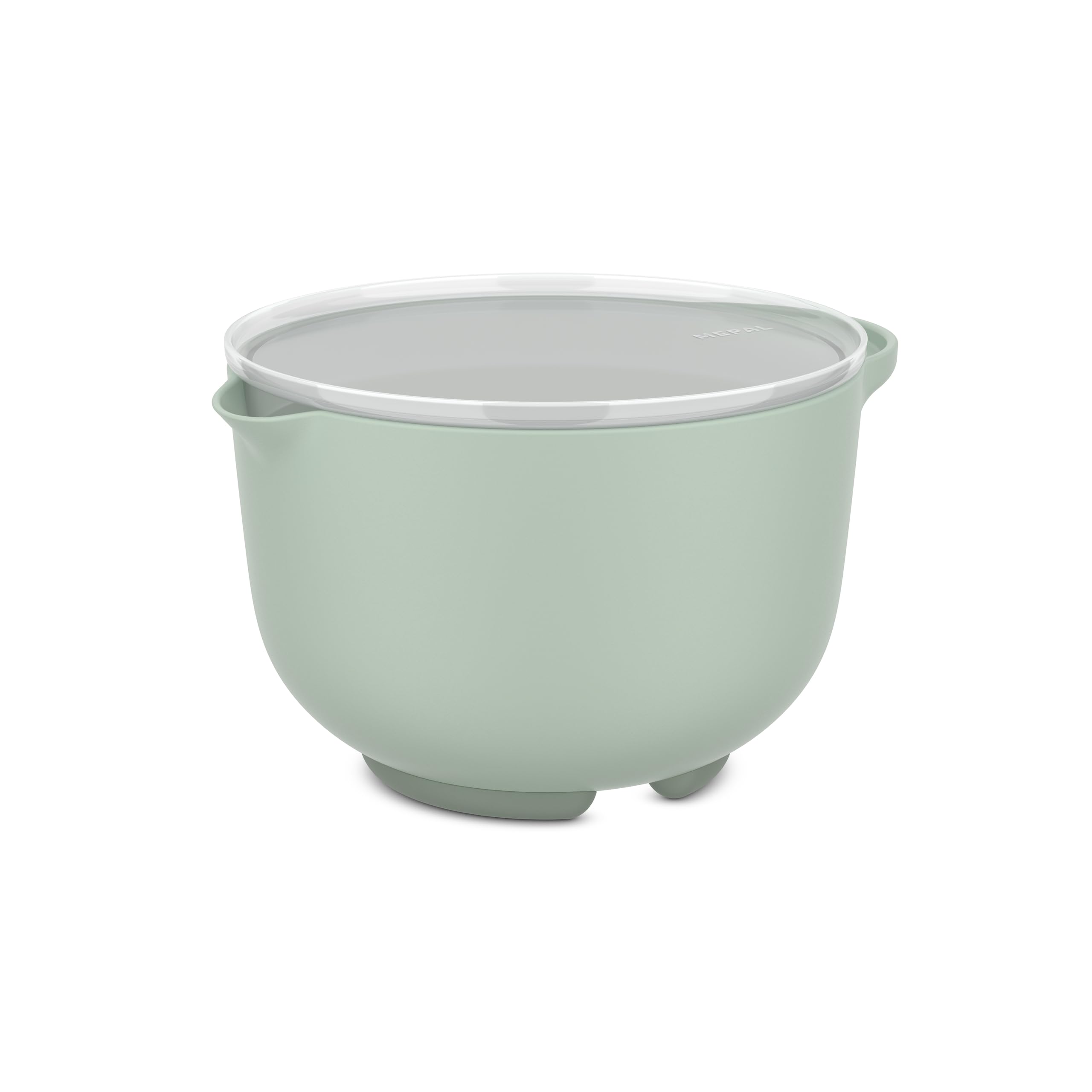 Mepal - Rührschüssel mit Deckel Chef it - Anti-Rutsch Boden - Mikrowellen- und Spülmaschinengeeignet - Schüssel - Material beständig bis zu 110°C - 1500 ml - Nordic sage