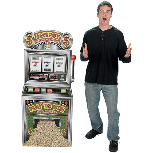 Slot Machine Cardboard Stand up (5 feet Tall) Casino Party Decor