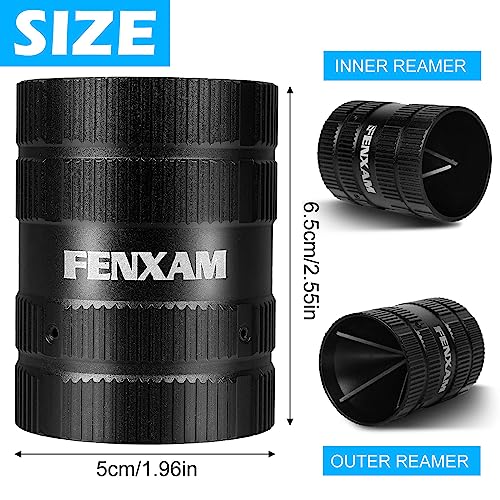 PlumbingTools, Deburring Tool for Copper/PVC Pipe, Copper Pipe Cleaner, Pipe Reamer 1/4" to 1-5/8" Inner Outer Hard Tube Chamfering Tool Black - Image 2