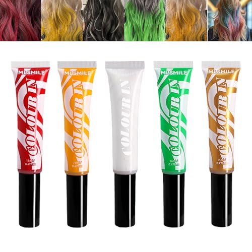 Mrettick Pettine a gesso per capelli temporaneo, per bambini, ragazze, donne, atossico e lavabile, regalo per carnevale, cosplay, feste, Natale, Halloween, compleanno