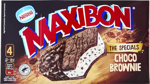 MAXIBON Helado Sandwich Choco Brownie, 4 x 90ml