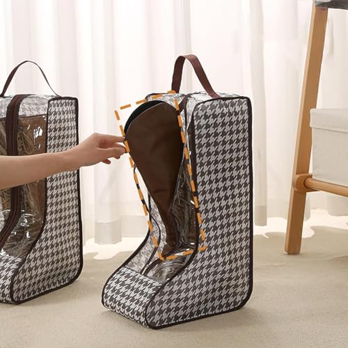 MAPPLE CREATION 3 Set Boot Storage,Portable Short Boots and Tall Boots Storage or Protector Bag, Shoe Sleeves for Travel,Clear Boots Cover,Shoes Packing Organizers for Men & Women Sneakers 6 51he74okCjL