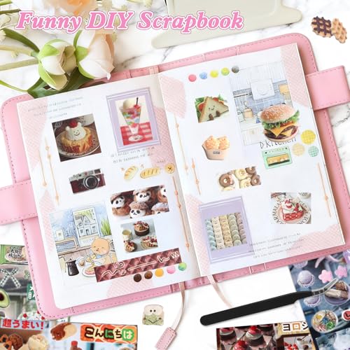 Image of 650Pcs Cute Scrapbook Stickers Travel Y2K Japanese Sticker Book for Adult Kawaii Korean Stickers for Journaling Heisei Retro Aesthetic Sticker Food Manga Style Decor for DIY Crafts Junk Journal Gifts