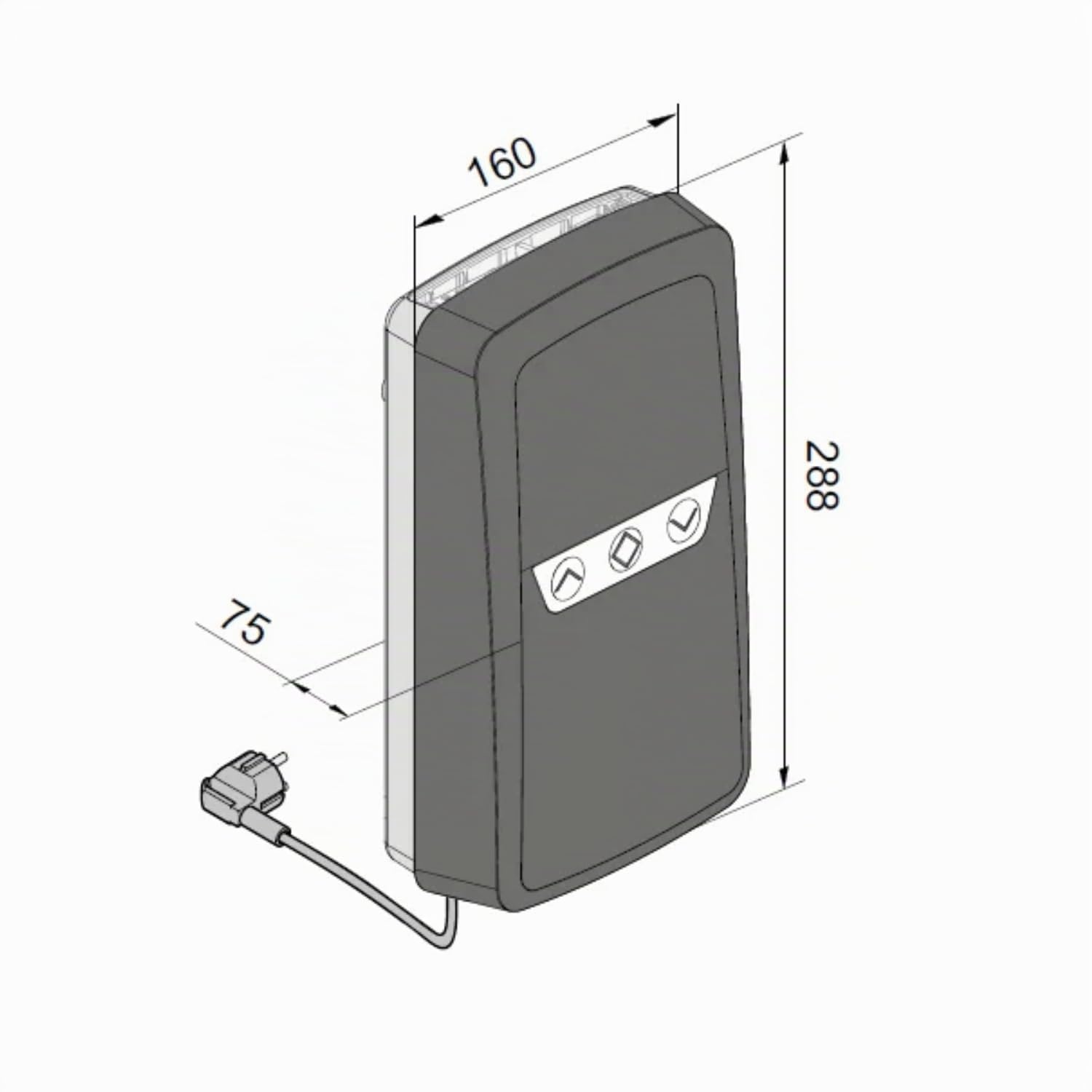 Boîtier d'amortisseur Sommer RDC Vision+ pour portes de garage à rouleaux, volets roulants, volets roulants et volets roulants. Comprend deux commandes pour ouvre-porte de garage Sommer Pearl 4018 868