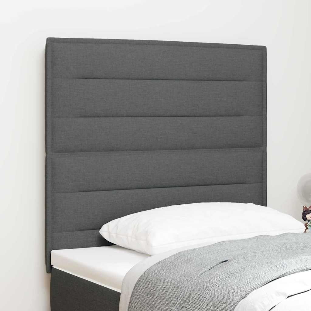 Tête de lit avec tête de lit Gris foncé 90 cm Cuir synthétique pour Décoration de Chambre à Coucher -A