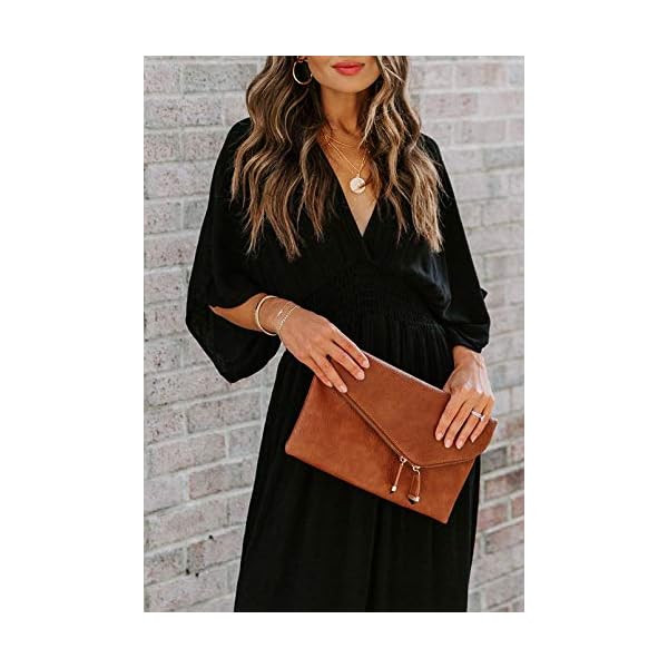 Meenew-Womens-Summer-Maxi-Dress-Party-Vacation-High-Slit-Loose-Long-Beach-Dress Meenew Women's Summer Casual Long Dress Plunge Neck Maxi Party Dress Black L