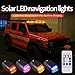 2026 New Solar Waterproof Cab Roof Lights, 8-Color Wireless Solar Cab Lights for Truck, Solar Car Roof RGB Strobe Light with Remote Control, Smart Sensing Marker Light for Pickup SUV ATV (5pcs)