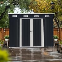 Amazon | STPZHXC 物置 屋外 スチール 倉庫 床材補強フレーム付き 戸外  