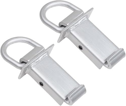 Vista 42 de Mytee Products Anillo en D de bolsillo de estaca ajustable resistente con pasador de enganche de 1/2 pulgada, WLL 5400 libras y 4 agujeros para Negro