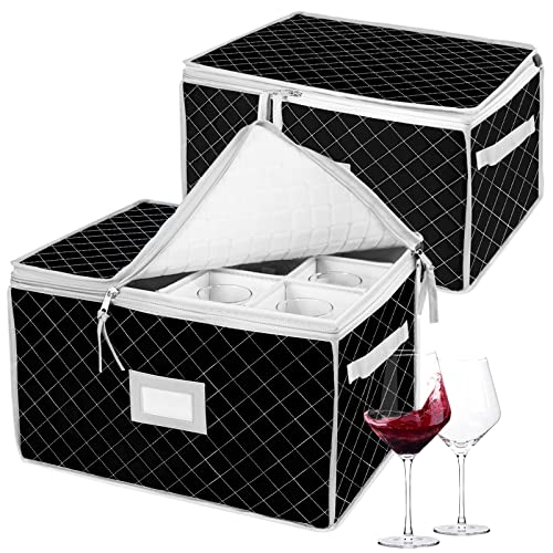 VERONLY China Storage Containers Stemware Storage Cases for 12 Wine