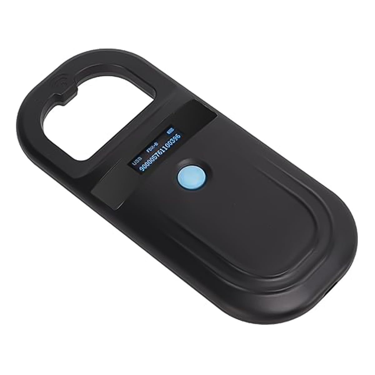 POFET Mikrochip-Lesegerät-Scanner, RFID-Tierchip-ID, Haustier-ID-Tag, Mikrochip-Scanner mit OLED-Display für Hunde, Katzen und Tiere