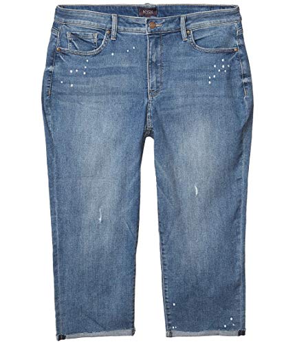 NYDJ Plus Size Plus Size Chloe Capri Jeans with Raw Cuffs in Sandspur Sandspur 20W 23