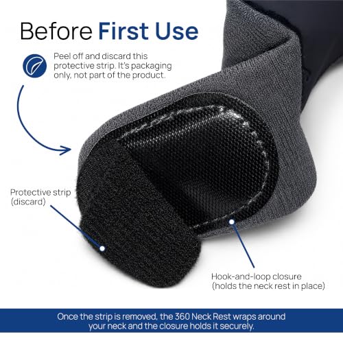 Evori Oreiller cervical de voyage en mousse à mémoire de forme, support à 360° pour avion et voiture – Image 4