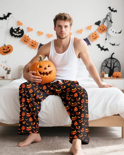 Mens Halloween Christmas Pajama Pants Soft Men Pj Bottoms with Pockets Drawstring Sleep Lounge Pant for Men (M-XL)3