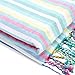Organix 100% Cotton Turkish Fouta Beach Towel, 12 Pack, 35x70 inches, Sand Free Quick Dry Swim Towel, Extra Large Light Travel Towel for Adults, Soft Durable Absorbent - Multicolor