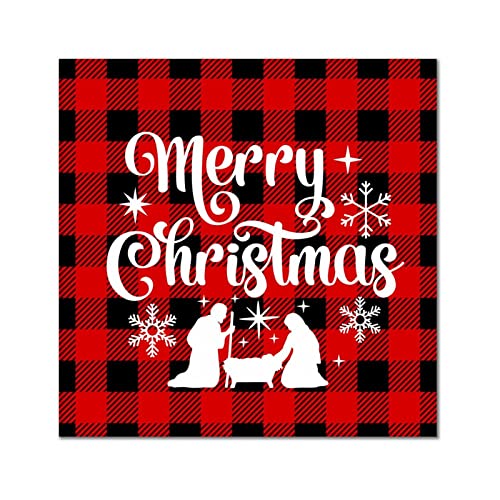 Panneau mural en bois Merry and Bright 30 cm pour deco de porte