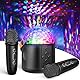Dislocati Karaoke Maschine mit 2 Karaoke Mikrofon für Kinder und Erwachsene, Geschenk Spielzeug Junge 3-15 Jahre, Tragbarer Bluetooth Lautsprecher mit Disco Licht, Ideal für Party und Versammulungen
