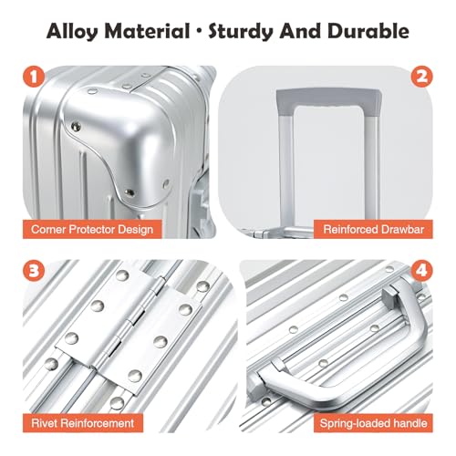 LUGMST 20 Inch All Aluminum Carry On
