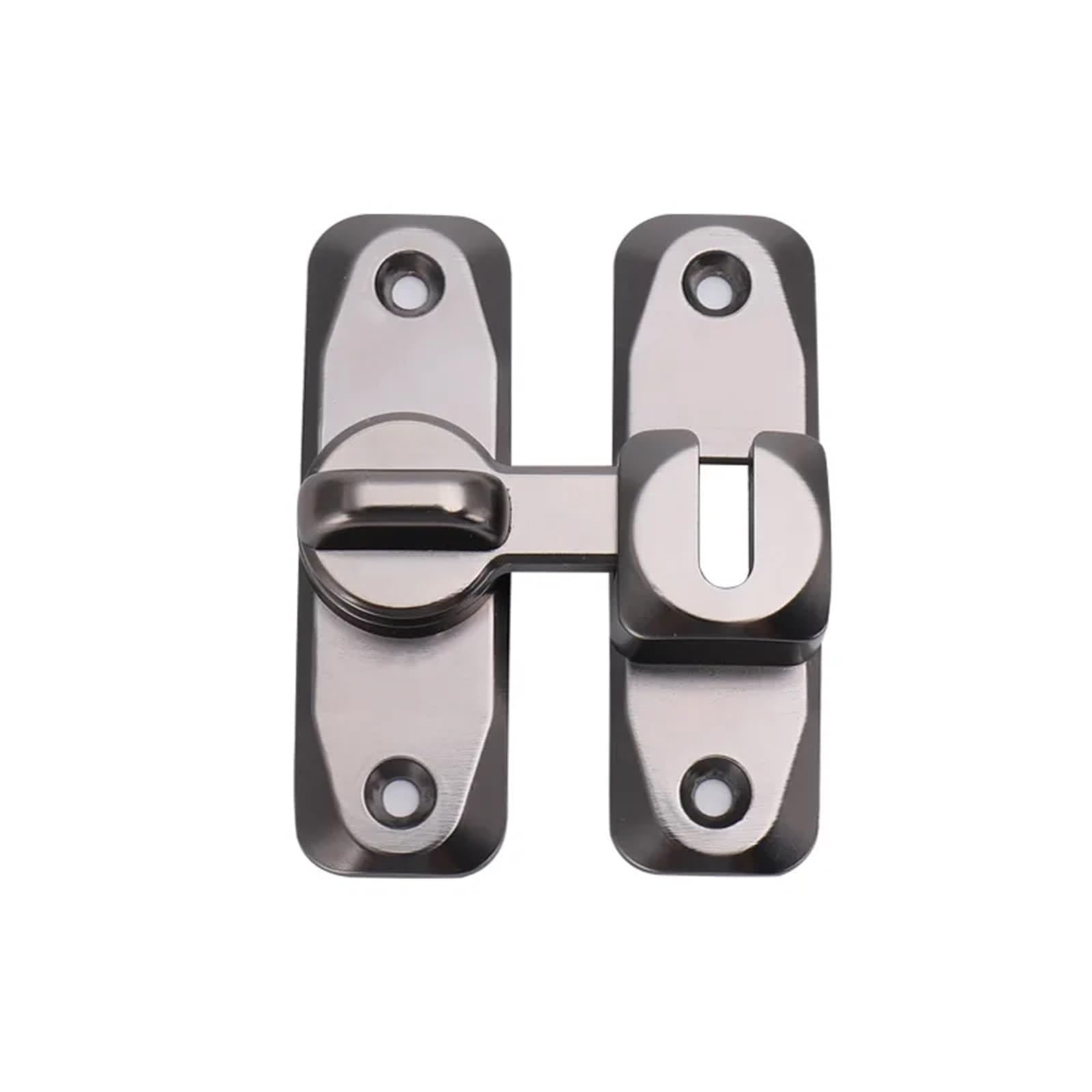 WPOIYHGBY 90°/180° Buckle Door Sliding Latch Lock Hasp Bolt Free Punching 1Pcs(Gris)