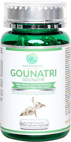 Natrihealth Gounatri – Powerful Gout Support Supplement with 5 Herbals, Hydrolized Collagen, Glucosamine | Uric Acid Cleanser, Helps Reduce Joint Pain/Swelling, 60 Veggie Capsules