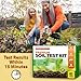 Premium Soil Test Kit: 40 Complete Tests for Lawns, Gardens, and Vegetables. Tests for Ammonia Nitrogen, pH, Phosphorus, and Potassium.