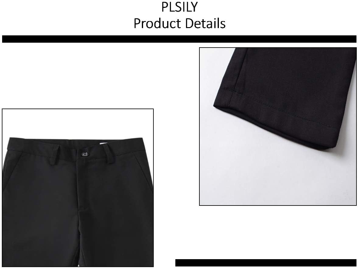 Boys Dress Pants Formal Flat Front Children School Uniform Pants for Boy - Image 4
