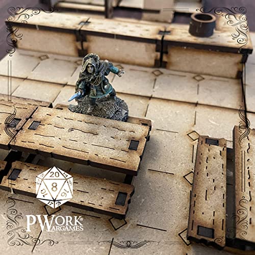 PWORK WARGAMES The Temple (Il tempio) - 3D tactical maps RPG fantasy dungeon tiles - mappe tattiche 3D modulari in MDF 3mm PWORK WARGAMES The Temple (Il tempio) - 3D tactical maps RPG fantasy dungeon tiles - mappe tattiche 3D modulari in MDF 3mm