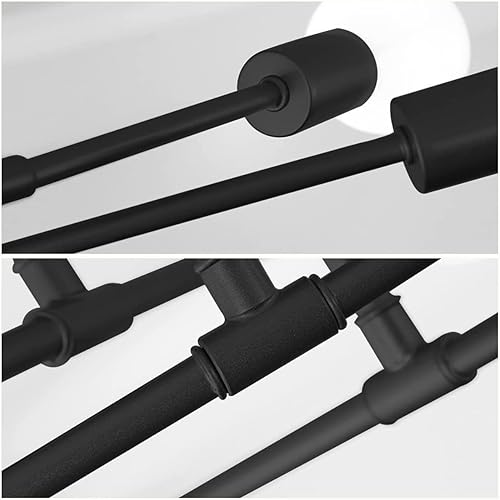 Miniatura 5 de Lámpara de techo semiempotrada, moderna lámpara Sputnik con 6 luces, lámpara de techo Sputnik moderna con base de bombilla E26, accesorios de