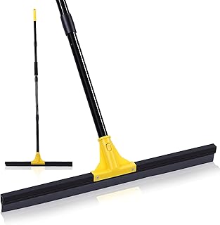 Wasserschieber 60cm, Bodenabzieher mit 158cm Verstellbarer Griff und Platzsparendes, Bequem, Abzieher Boden für Fliesen, Balkon, Fenste, Dusche, Terrasse, Garage, Badezimmer