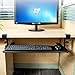V3VOGUE Under Desk Keyboard Tray with C-Clamp Easy to Fix - All Metal Material Black/White, for Wrist Rests, Desk Extender, Keyboard Extension, Drawer, Ergonomic Arm Rests Support Bracket