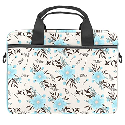 Sac à bandoulière pour ordinateur portable 13-14.5" à motif fleurs vintage