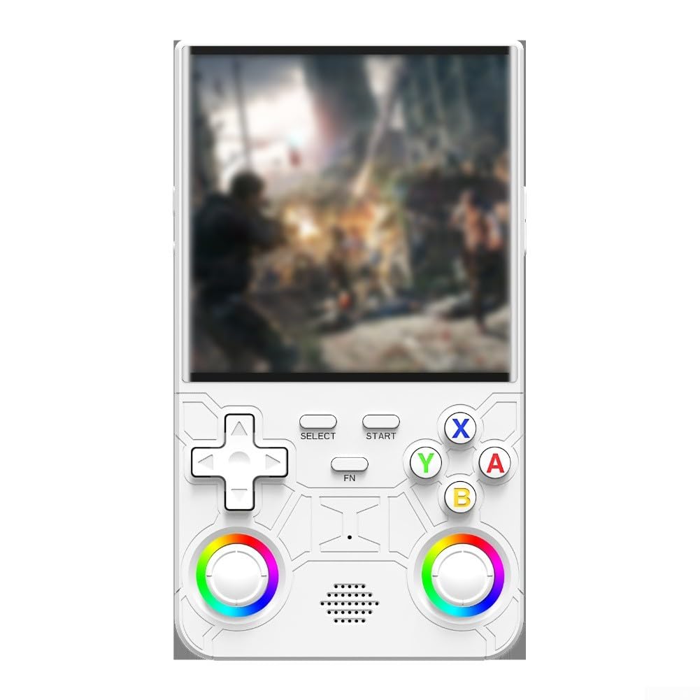 R36 Ultra 128 GB Handkonsole mit 10,2 cm (4 Zoll) HD-Bildschirm, entworfen für Retro-Spielesammlung und -spielen, Schwarz