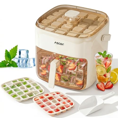 Molde refrigerador doble capa con 48 cubos y bandeja miniatura 1