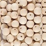 ZOENHOU 400 PCS 20mm Large Wooden Beads, Natural Round Wood Beads, Unfinished Wooden Beads for Crafts Making, DIY, Handmade, Jewelry, Bracelet, Decoration