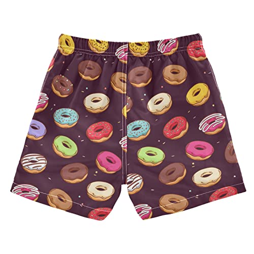 Aflyko Boys' Board Shorts Doodle Donut Sweet Teens Swim Trunk Girls Beach Bathing Suit L #TOP2