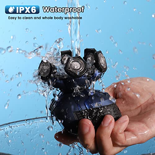Head Shaver 7D, Wyklaus Upgrade Head Shavers For Bald Men, Head Electric Razor With Nose Hair Trimmer, Waterproof Wet/Dry Mens Grooming Kit, Anti-Pinch, Led Display, Usb Rechargeable #TOP4