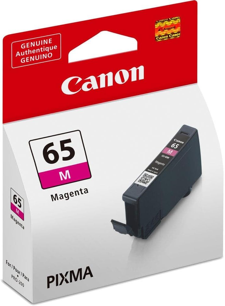 CANON CLI-65M Magenta Genuine Ink Cartridge, Prints 610 10x15 cm Photos & 77 A3 Photos