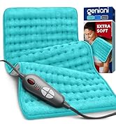 GENIANI Double Sided XL Heating Pad Electric for Lower Back Pain & Period Cramps Relief, Heat Pad...
