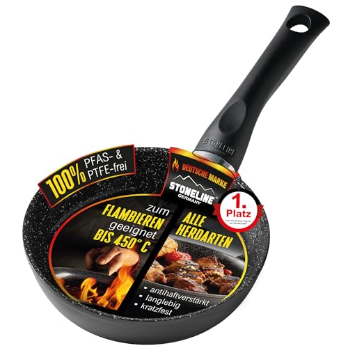 STONELINE Poêle à frire 16 cm céramique | sans couvercle - noir