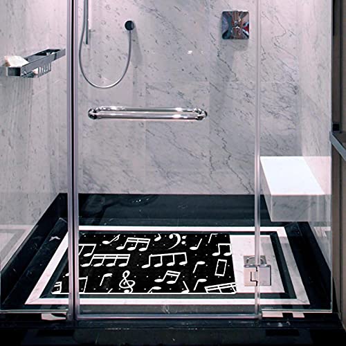 Tapis de bain antidérapant avec trous de drainage et ventouses