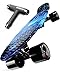 Deleven Skateboard 56cm per Bambino, Bambina, Ragazzo, Ragazza, Principiante Adulti - Retro Mini Skateboards Cruiser per Bambini Ragazzi Giovani - Cuscinetti ABEC 9 - Ruote LED Lampeggianti o Normali